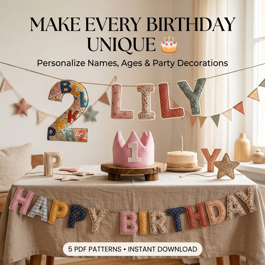 Birthday Party Collection – 5-in-1 Sewing Pattern Bundle
