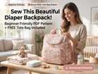 Windelrucksack Nähmuster PDF-Download - Bonus Tragetaschenmuster