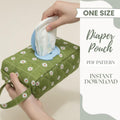 Diaper & Wipes Pouch Sewing Pattern PDF | Zipper Clutch