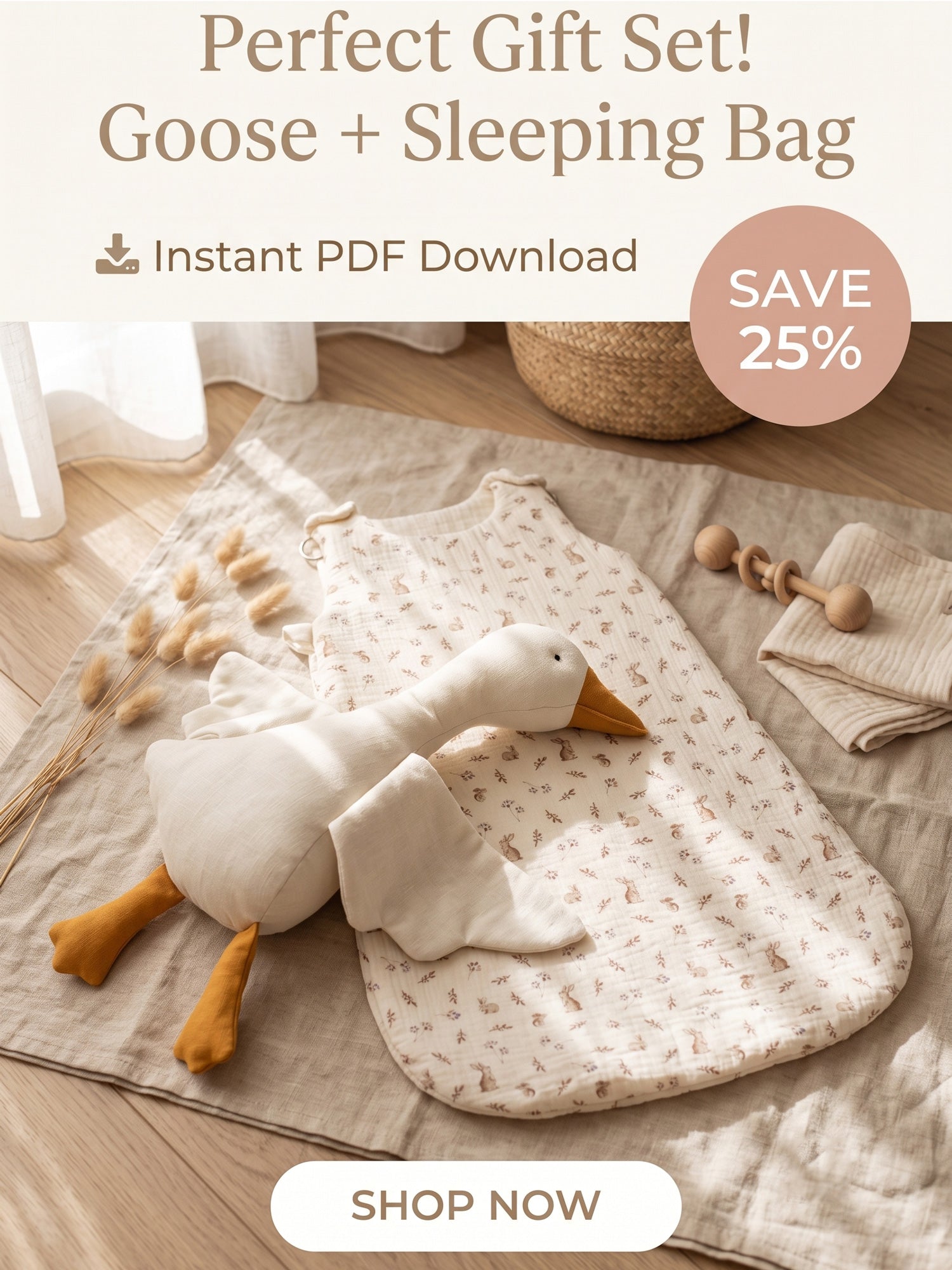 Baby Sleep & Comfort Sewing Bundle Goose + Sleeping Bag Pattern PDF