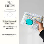 Gesteppte Windel- und Feuchttüchertasche | Digitales PDF-Schnittmuster | Schritt-für-Schritt
