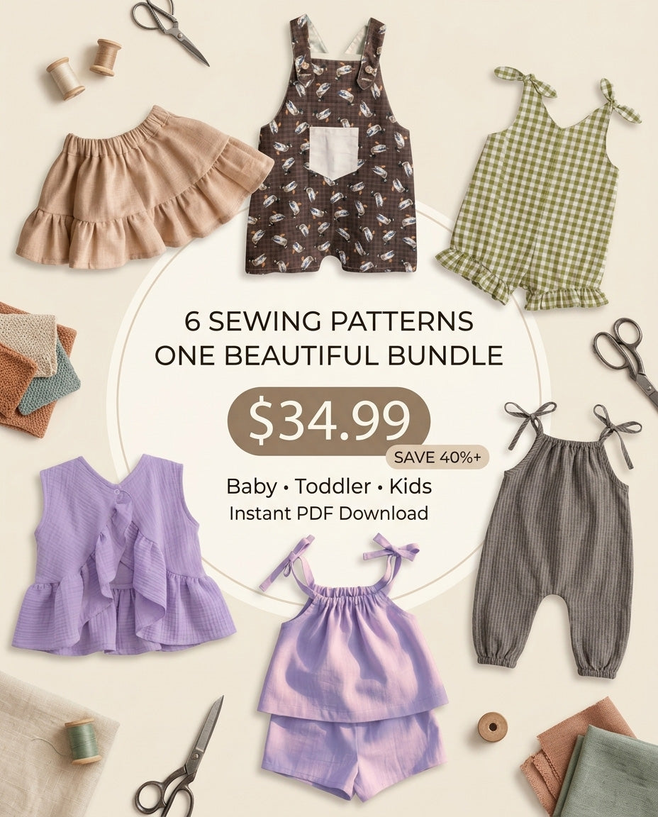 Baby & Kids Sewing Pattern Bundle | 6 PDF Patterns