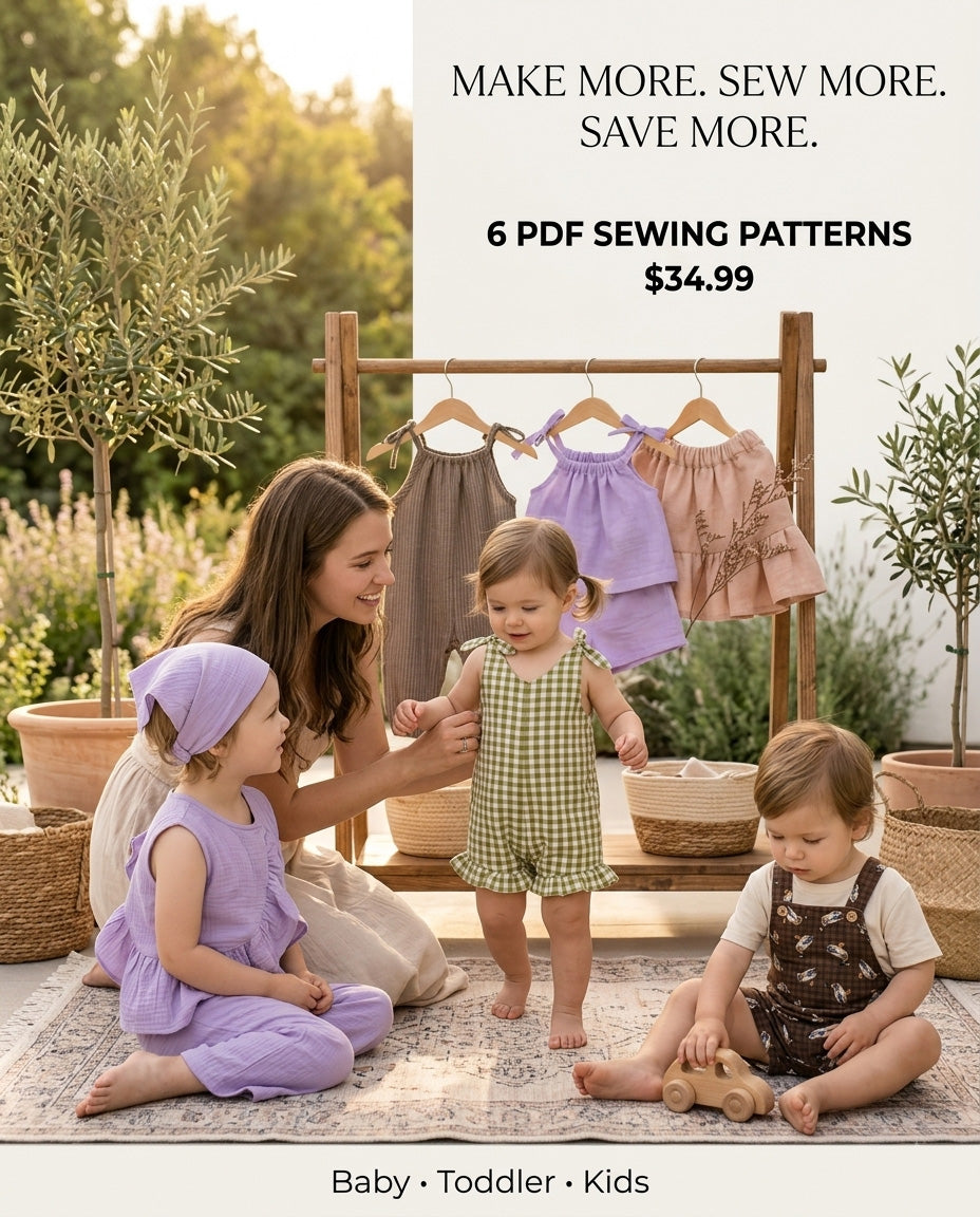 Baby & Kids Sewing Pattern Bundle | 6 PDF Patterns
