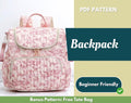 Diaper Backpack Sewing Pattern PDF Download - Bonus Tote Bag Pattern