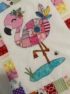 Patchwork Flamingo Quilt Pattern PDF Download Applique Baby Quilt
