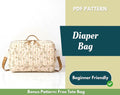 Diaper Bag Sewing Pattern PDF Download - Bonus Tote Bag Pattern