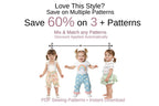 Rüschen Baby Bloomer Windelüberhose Schnittmuster PDF Download