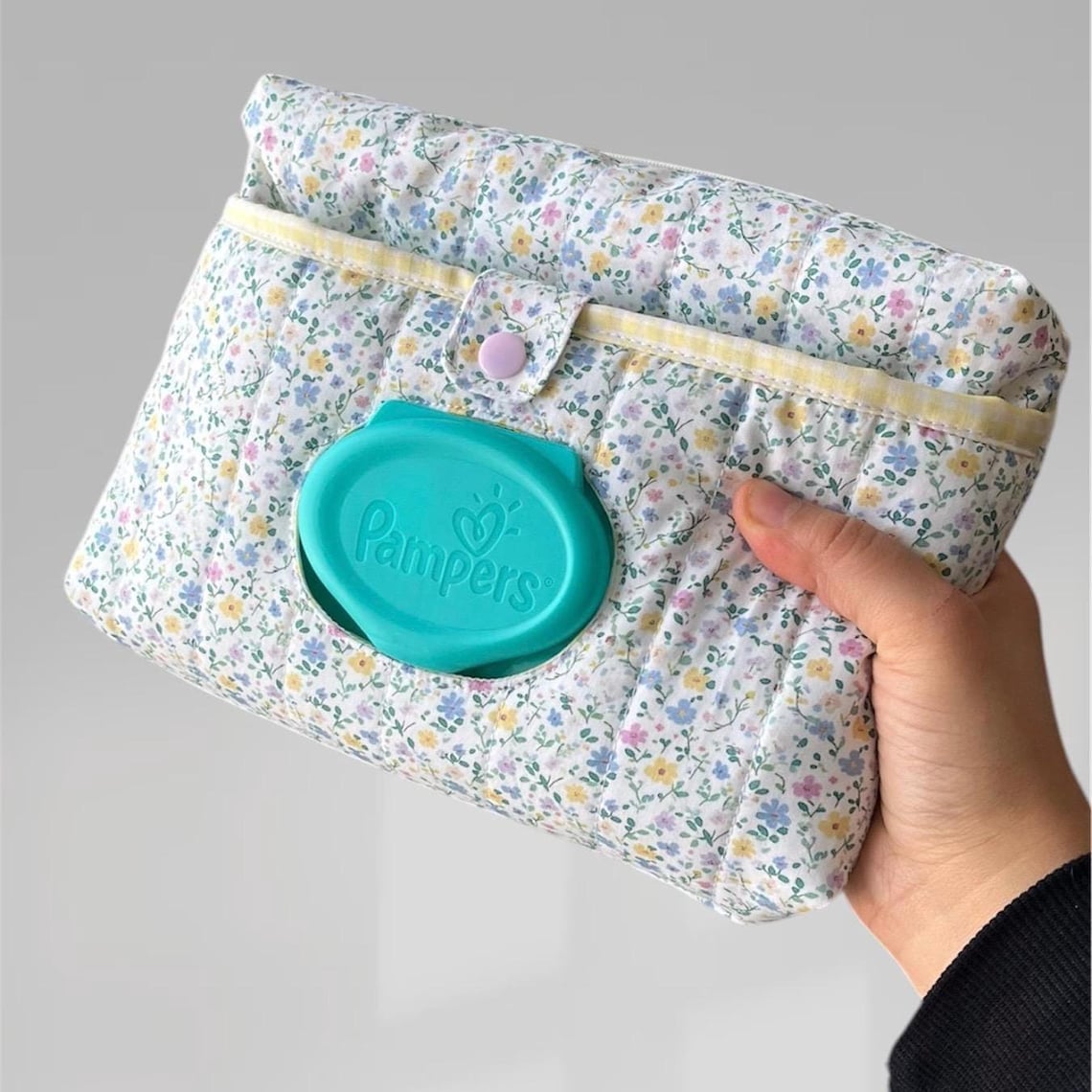 Gesteppte Windel- und Feuchttüchertasche | Digitales PDF-Schnittmuster | Schritt-für-Schritt