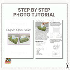 Diaper & Wipes Pouch Sewing Pattern PDF | Zipper Clutch