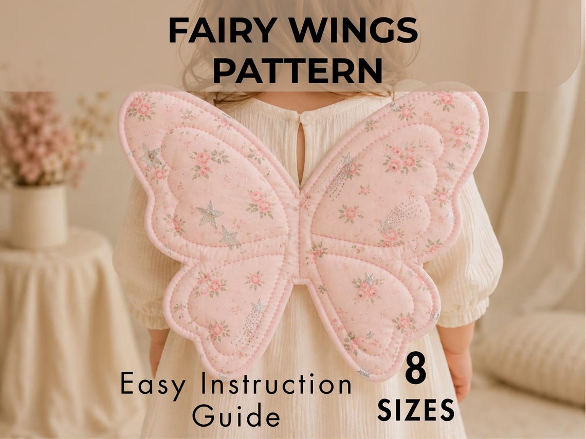 Butterfly Fairy Wings Sewing Pattern PDF | Doll to Adult Sizes