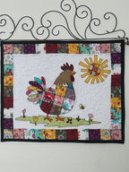 Patchwork Rooster Quilt Pattern: Applique Wall Hanging (PDF Download)