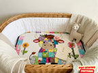 Patchwork Highland Cow Quilt Pattern: Applique Baby Blanket (PDF Download)