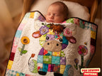 Patchwork Highland Cow Quilt Pattern: Applique Baby Blanket (PDF Download)