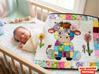 Patchwork Highland Cow Quilt Pattern: Applique Baby Blanket (PDF Download)