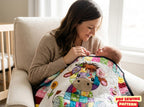 Patchwork Highland Cow Quilt Pattern: Applique Baby Blanket (PDF Download)
